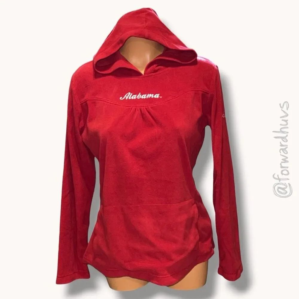 ☑️ Columbia Alabama Crimson Tide Hooded Pullover Red Youth XL 18/20